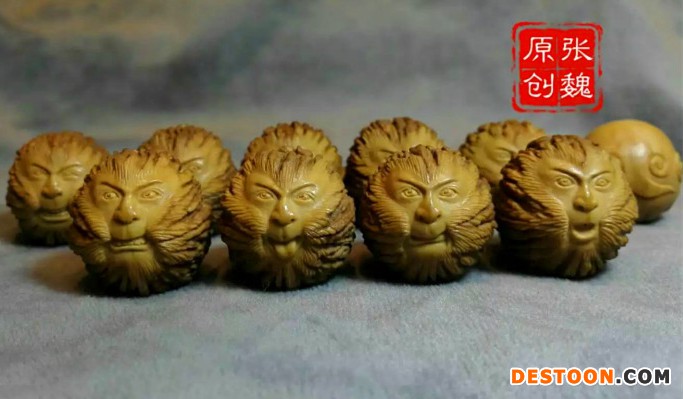 25-猴頭核桃核雕-猴王